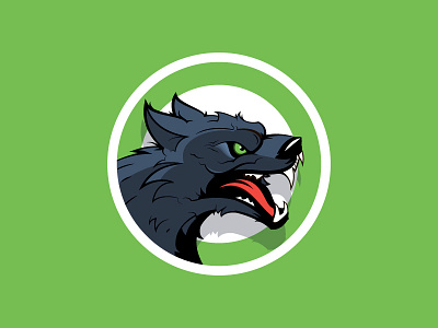 WOLF MASCOT. LOGO angry branding design football game icon illustration logo logotype mad mascot mascot logo mascot logos sport vector wild animal wolf