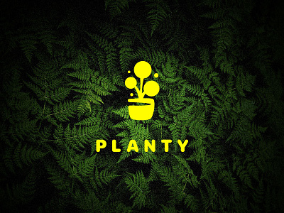 LOGO FOR PLANTY − HOUSEPLANT SHOP art branding color design drawing flowers glyph glyphs houseplants icon illustration logo logotype minimal pictogram planet plants typography vector web