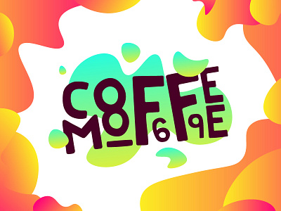 LOGO FOR COFFEE MOFFEE 869 brand brand design branding branding design coffee colorful design fresh colors fresh design fun funky futuristic gradient illustration logo logodesign logotype typography vector web