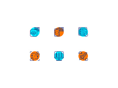 ICON SET FOR IT OUTSOURCING COMPANY application branding color design drawing glyph glyphs icon icon design icon set iconography icons icons design icons pack icons set iconset illustration minimal pictogram vector