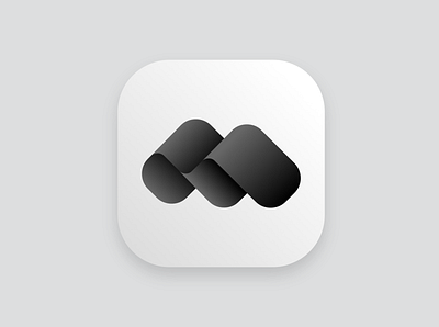 Modunote Black and White app icon logo mobile ui