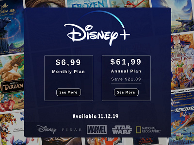 Disney + Subscribe Page branding disney marketing platform streaming subscribe page ui ux