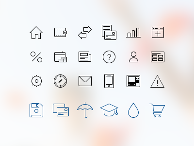 Simple Icon Set icons ios