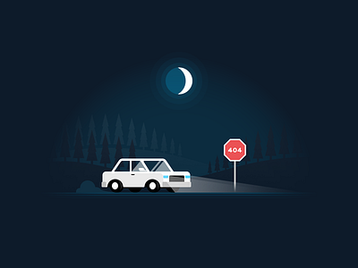 404 Page illustration 404 car driver error illustration page