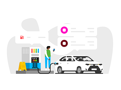 Mileage and expenses tracker illustration