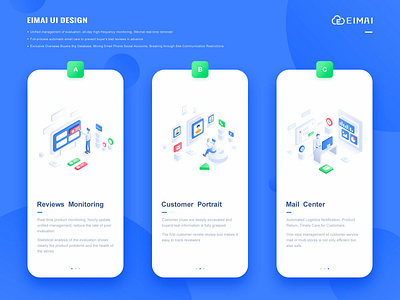 A set of boot pages app blue boot page design guide illustration ui ux