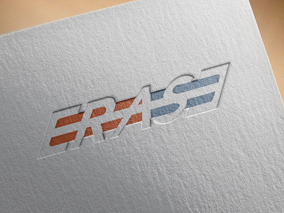 Wordmark - ERASE logo mock up typography vector