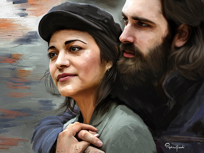 Couple Goals couple digital art digital painting digital portrait illustration potrait realism romantic