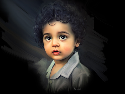 Boy in Wonder digital art digital painting digital portrait potrait