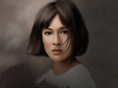 Lady of Inspiration digital art digital painting digital portrait illustration lady realism