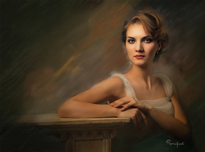 Lady of Grace digital art digital painting digital portrait lady portrait painting realism