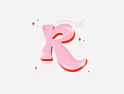 R de Rosina design letter typography