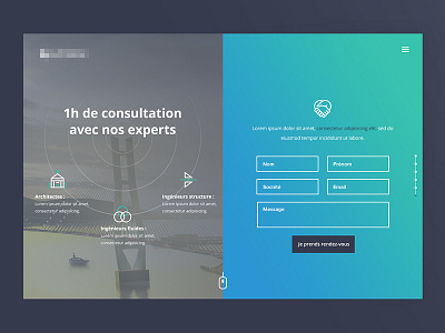 New project UI blog flat gradient particle photoshop responsive site ui ux website