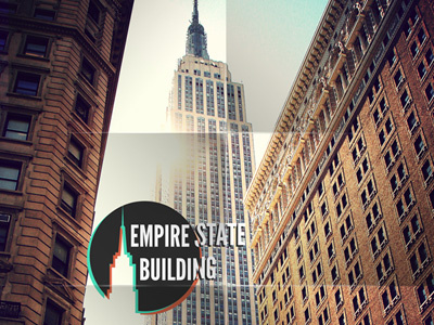 Empire State Building icon illustration logo new york photo photoshop type vector
