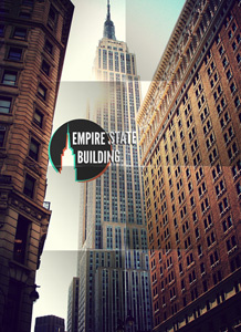 Empire State Building poster icon illustration logo new york photo photoshop type vector