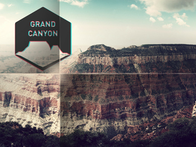 Grand Canyon Poster icon illustration logo photo photoshop type vector