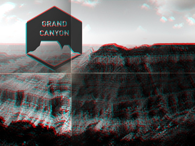 Grand Canyon 3D icon illustration logo photo photoshop type vector