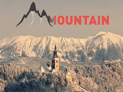 Mountain Poster icon illustration logo photo photoshop type vector