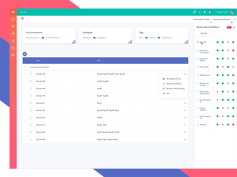 App table and chart interaction app button chart checkbox colors gradient sketch table