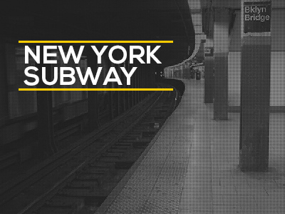 New York Subway color logo new york photoshop yellow