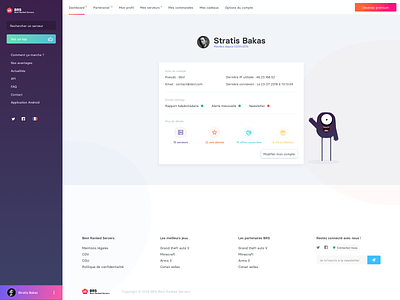 [BRS] account page account branding gradient illustration logo monster profile settings sketch ui web