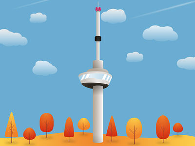 De Euromast autumn debut shot euromast illustration rotterdam tower