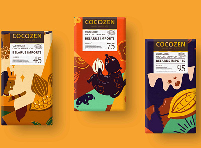 COCOZEN | 巧克力插画包装设计【原创】 illustration 包装