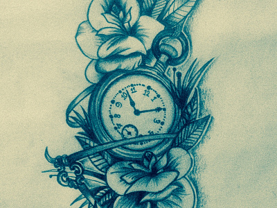 Tatoo_Clock pencki Sketch