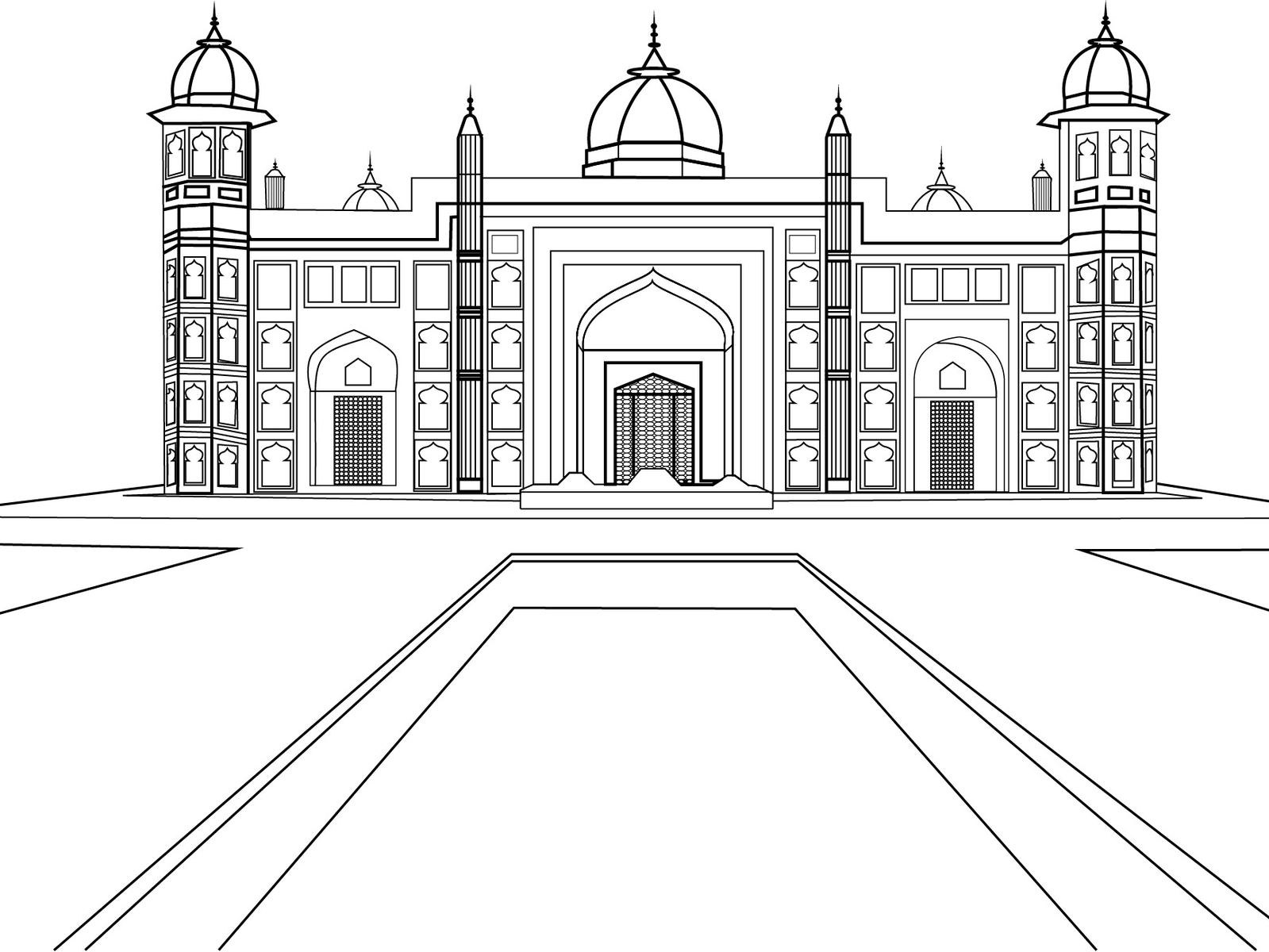 Sketch of The Red Fort at New Delhi in vector illustration Iconic 1600s  imperial residence and museum Hand drawn sketch illustration Stock Vector   Adobe Stock