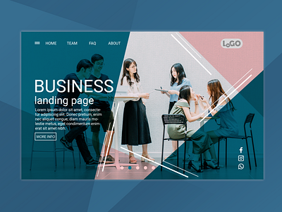 Business business landing design landingpage photoshop