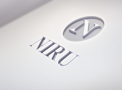 NIRU 3D logo design illustration illustrator logo