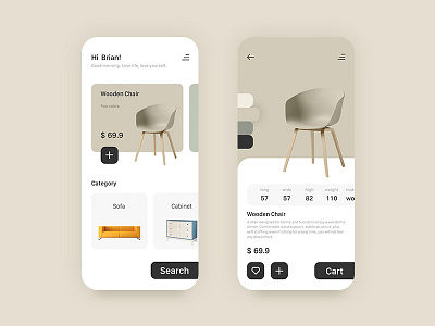 App Furniture Shop ui