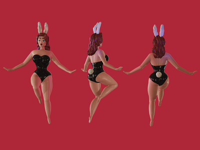 BunnyBaby 3d 3d character illustration nomad nomadsculpt pinup