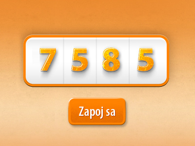 Orange Application app button countdown numbers orange web