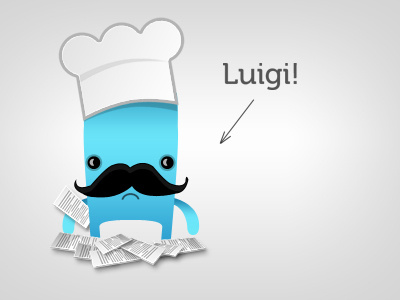 Luigi ! baker blue comic icon illustration monster