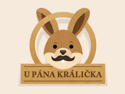 U Pána Králička brown hare logo logotype rabbit