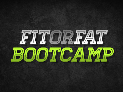 Fit or Fat Bootcamp Logo bootcamp brand fat fit fitness logo
