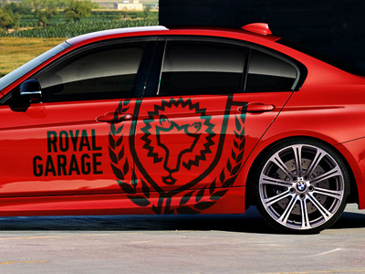 Royal Garage Logo car lion logo logotype royal vector