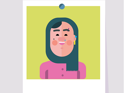 Selfie design flat illustration illustrator cc portrait illustration vector