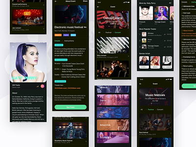 music app redesign event musical singer tracks