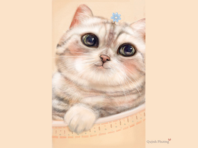 Cute Cat cat art digital painting