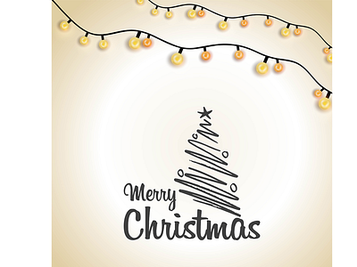 Merry-Christmas-Typography-LIghting Vector