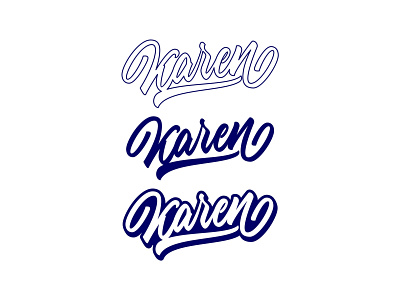 Karen Logotype cafe design hand drawn hand lettering lettering lettering logo logo logotype type typography