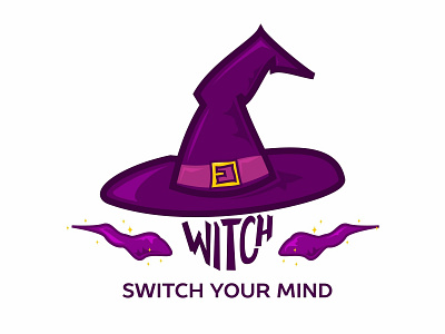 Witch design illustration lettering lettering logo logo type typography vector