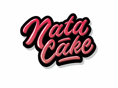 Nata Cake design hand drawn hand lettering lettering lettering logo logo logotype type typography vector