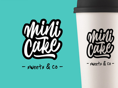 Mini Cake design hand drawn hand lettering lettering lettering logo logo logotype type typography vector