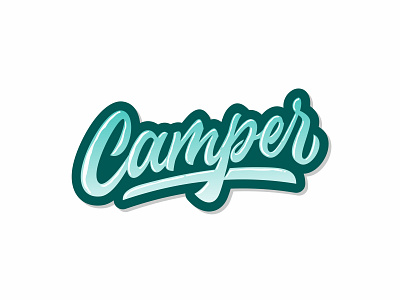 Camper design hand drawn hand lettering lettering lettering logo logo logotype type typography vector