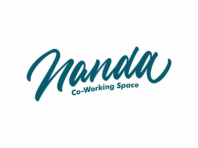 Nanda Coworking Space cafe design hand drawn hand lettering lettering lettering logo logo logotype type typography