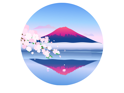 Illustrations-Mount Fuji illustration