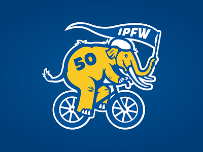 IPFW Sculpture with Purpose Mastodon bicycle bikes identity logo mastodon university